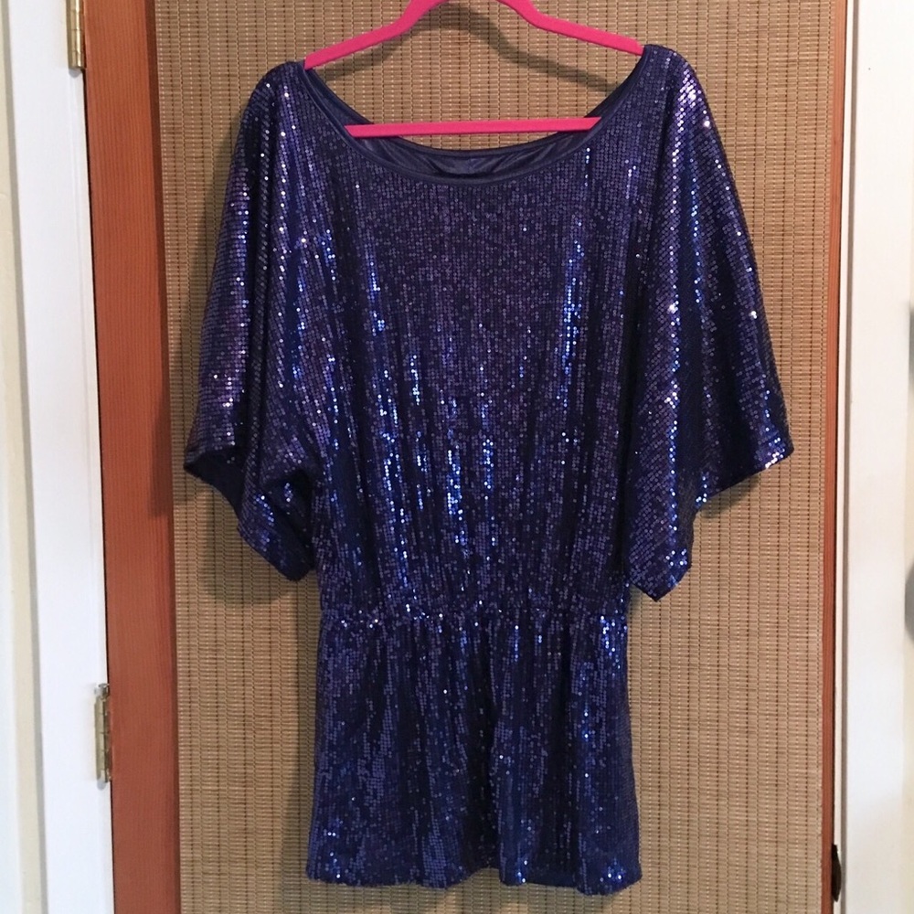 Nasty Gal Blaque Market Blue Sequin Cocktail Dress - Picture 2 of 8